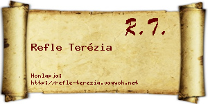 Refle Terézia névjegykártya